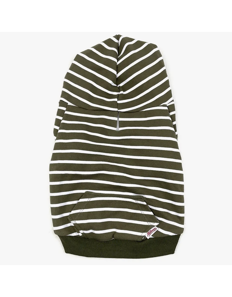 Milltown Brand Milltown Brand Zip Up Hoodie Olive Stripe