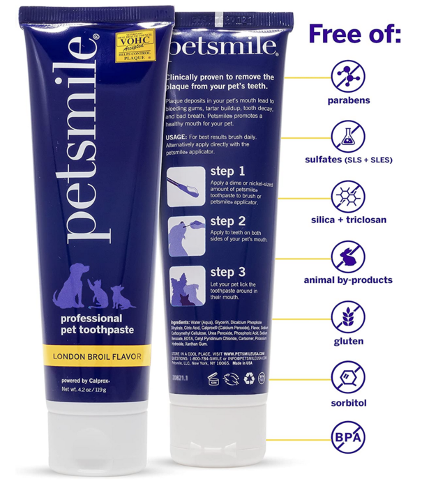 Petsmile Petsmile Professional Pet Toothpaste Natural London Broil Flavor