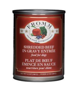 Fromm Four Star Canned Dog Shredded Beef 12 OZ