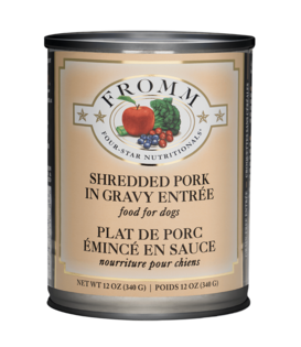 Fromm Four Star Canned Dog Shredded Pork 12 OZ