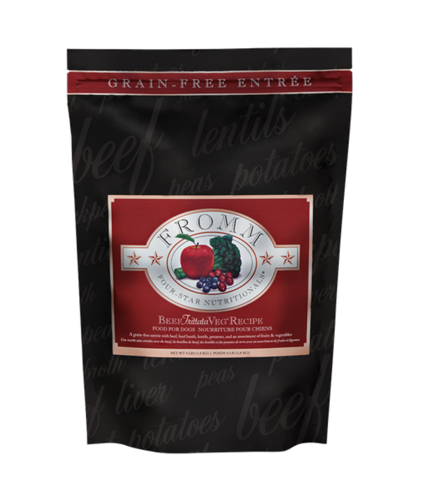 Fromm Family Pet Food Fromm Four Star Dry Dog Grain Free Beef Frittata 12 LB