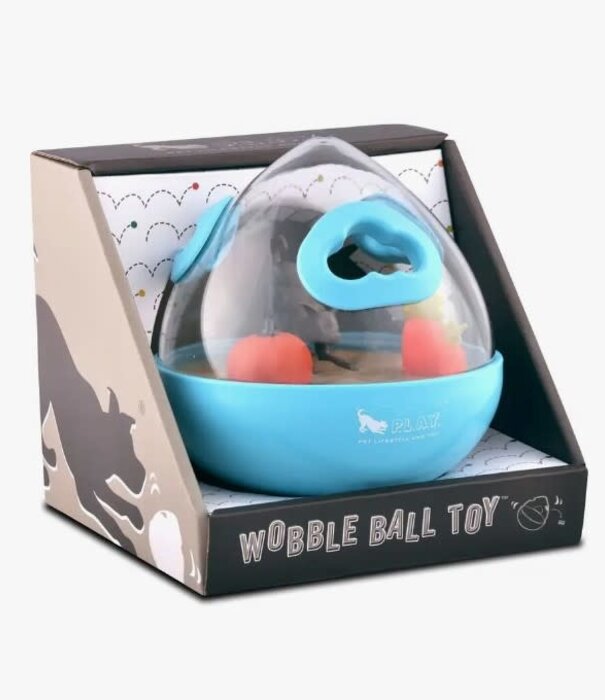 P.L.A.Y. Wobble Ball 2.0  Dog Toy Blue
