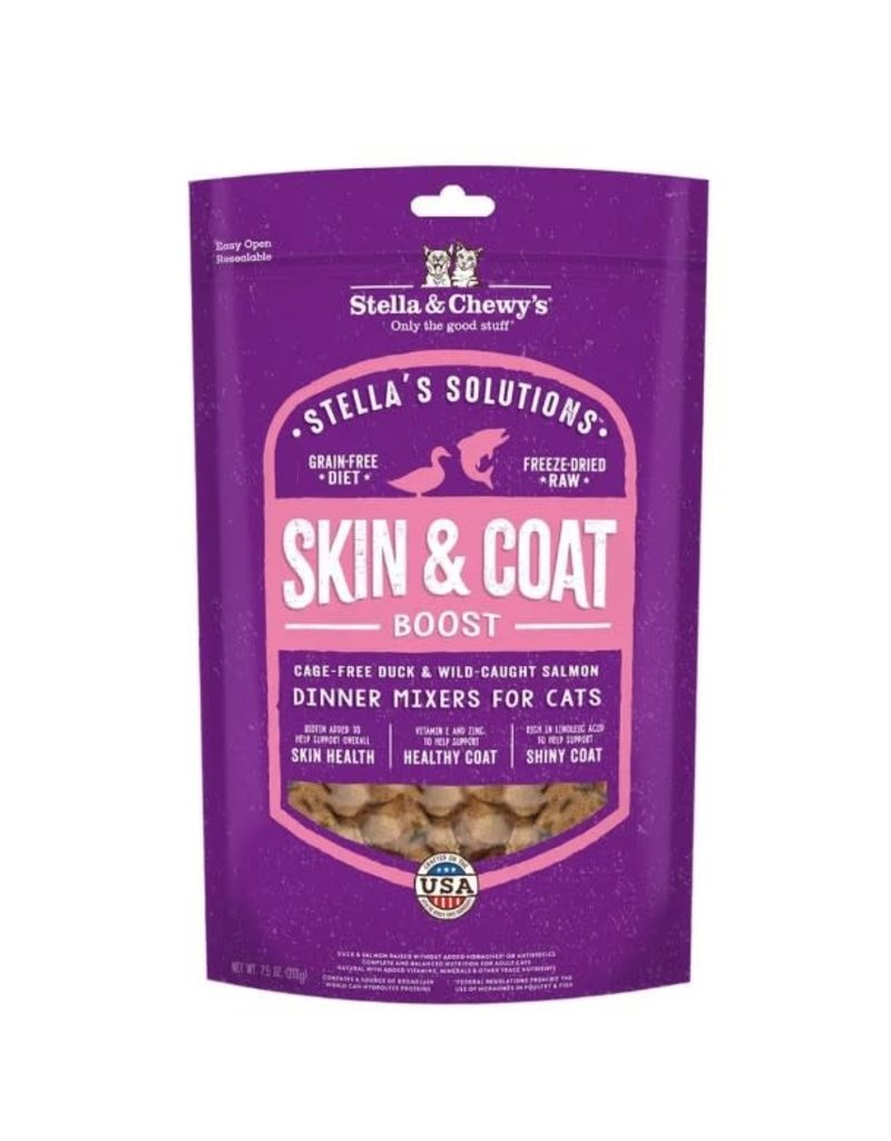 Stella & Chewy's Cat Solutions Skin & Coat Boost Freeze-Dried Duck 7.5 OZ