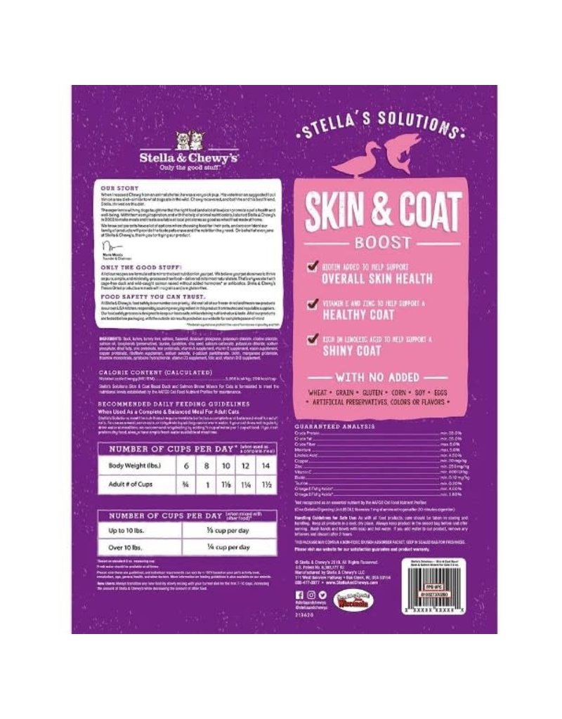 Stella & Chewy's Cat Solutions Skin & Coat Boost Freeze-Dried Duck 7.5 OZ