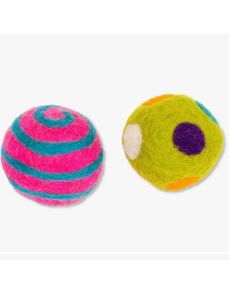 Dharma Dog Karma Cat Dharma Dog Karma Cat "1.5 Wool Pet Ball 2 Pk