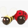 Dharma Dog Karma Cat Wool Toy 2 pk Lady Bug & Bee