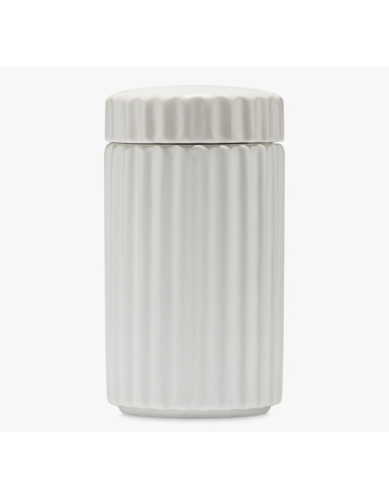 Waggo Waggo Ripple Ceramic Treat Jar White