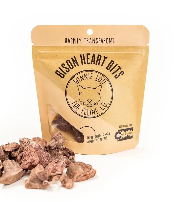 Winnie-Lou Winnie-Lou Cat Treat Bison Heart Bits 1 Oz