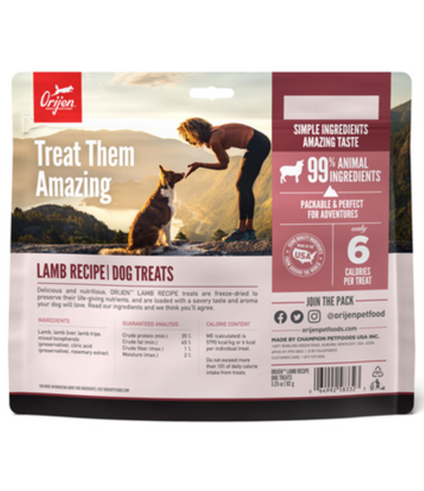 Orijen Dog Treat Lamb 3.25 OZ