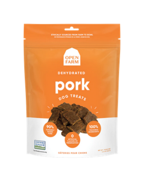 Open Farm Dog Treat Dehydrated Pork 4.5 Oz