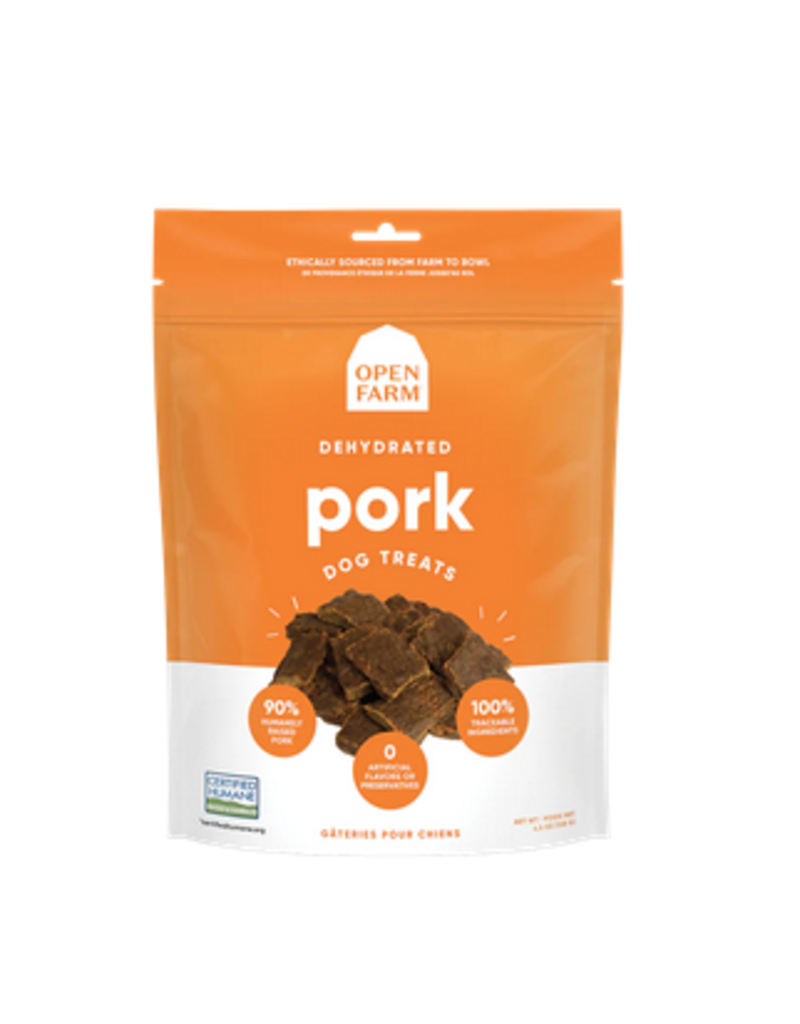 Open Farm Dog Treat Dehydrated Pork 4.5 Oz