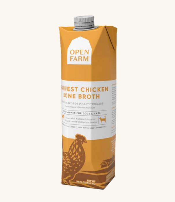 Open Farm Dog Cat Bone Broth Chicken 32 Oz