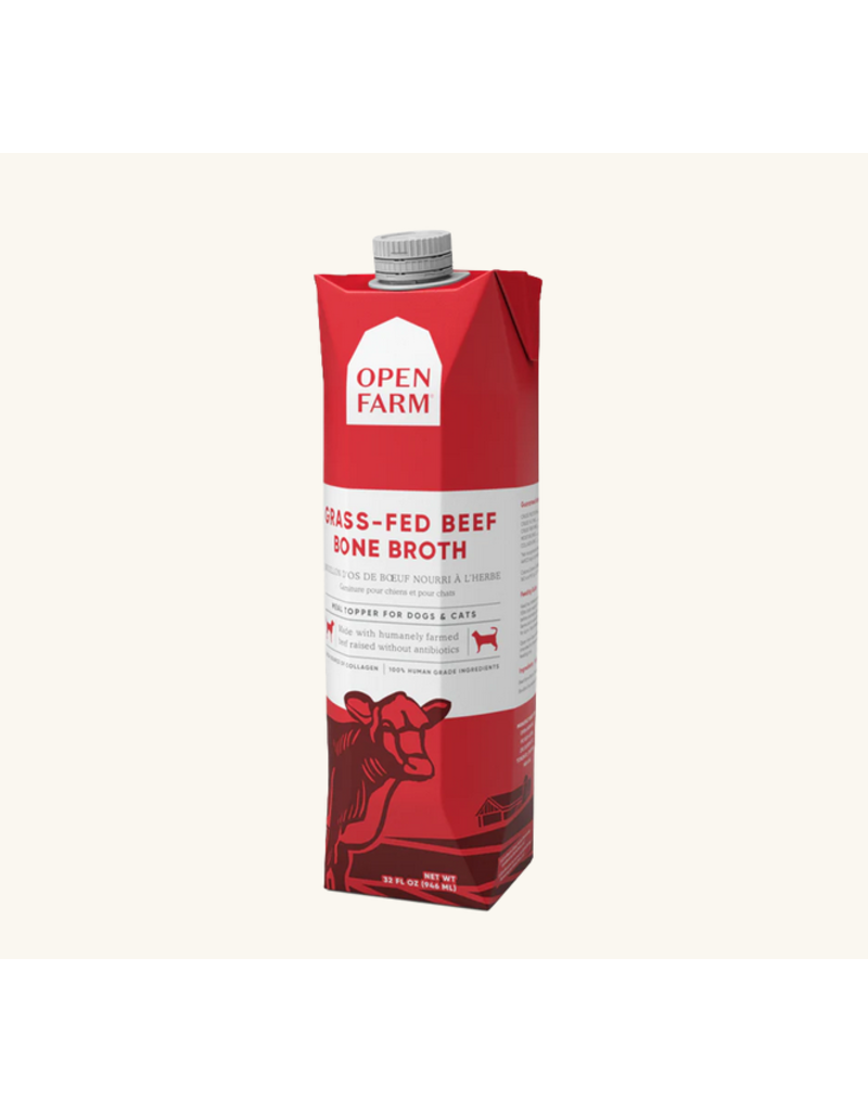 Open Farm Dog Cat Bone Broth Beef 32 Oz