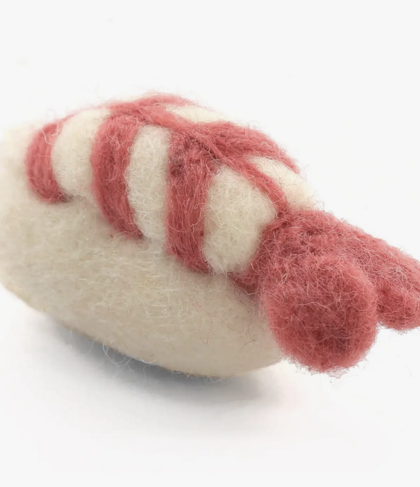 The Foggy Dog The Foggy Dog Wool Cat Toy Prawn Nigiri