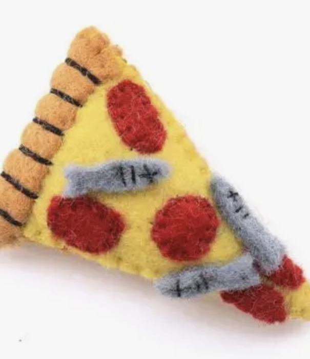 The Foggy Dog The Foggy Dog  Wool Pizza Cat Toy