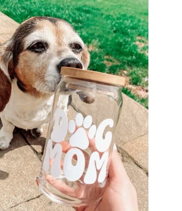 Penny & Co Penny & Co Dog Mom Glass Cup