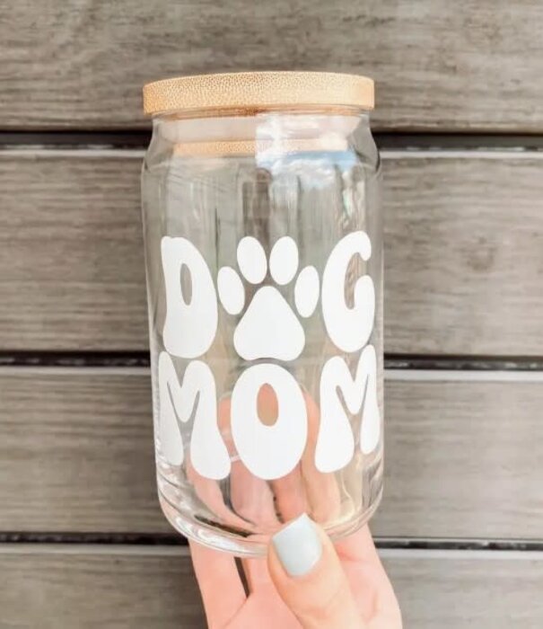 Penny & Co Penny & Co Dog Mom Glass Cup