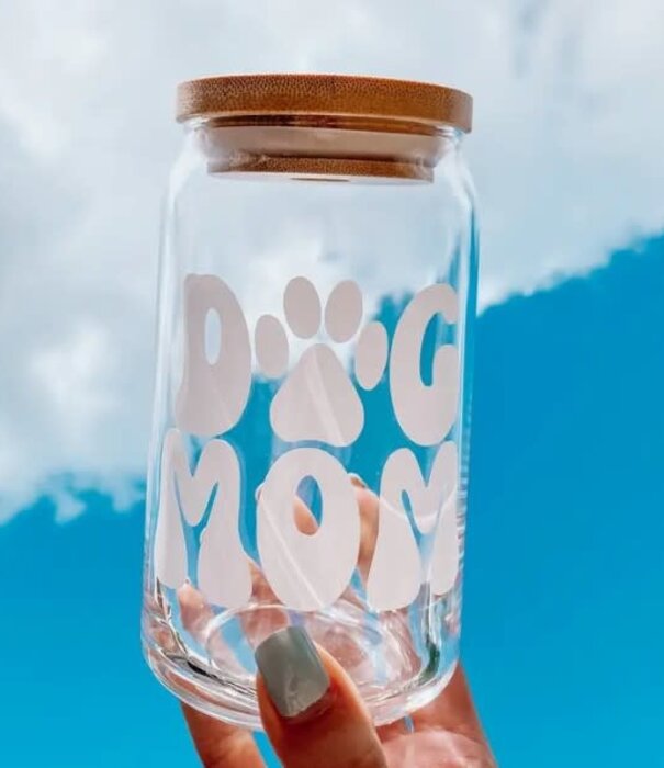 Penny & Co Penny & Co Dog Mom Glass Cup