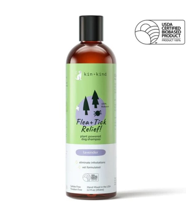 Kin + Kind Kin + Kind Flea/Tick Relief Lavender Shampoo 12 oz