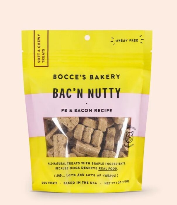Bocce's Bakery Bocce's Bakery Soft & Chewy Bacon Nutty 6 oz