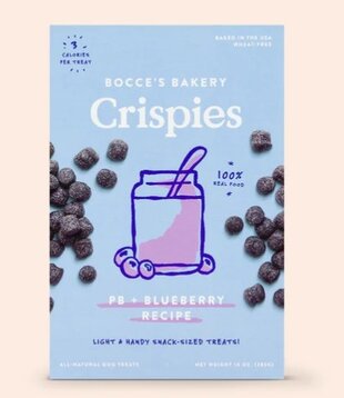 Bocce's Bakery Peanut Butter & Blueberry Crispies Treat 10 oz