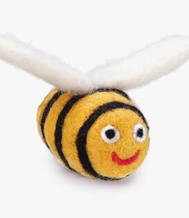 The Foggy Dog Wool Cat Toy Bumblebee