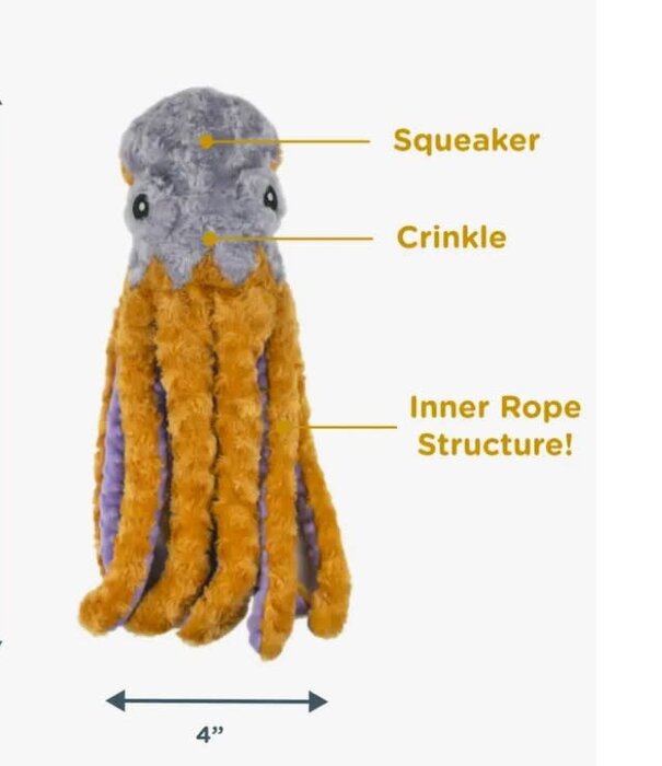 Tall Tails Tall Tails Plush Octopus with Squeaker 14"