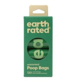 Earth Rated Poop Bags Case 120 Eco-Friendly 8 Roll Bags Unscented