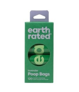 Earth Rated Poop Bags Case 120 Eco-Friendly 8 Roll Bags Lavender