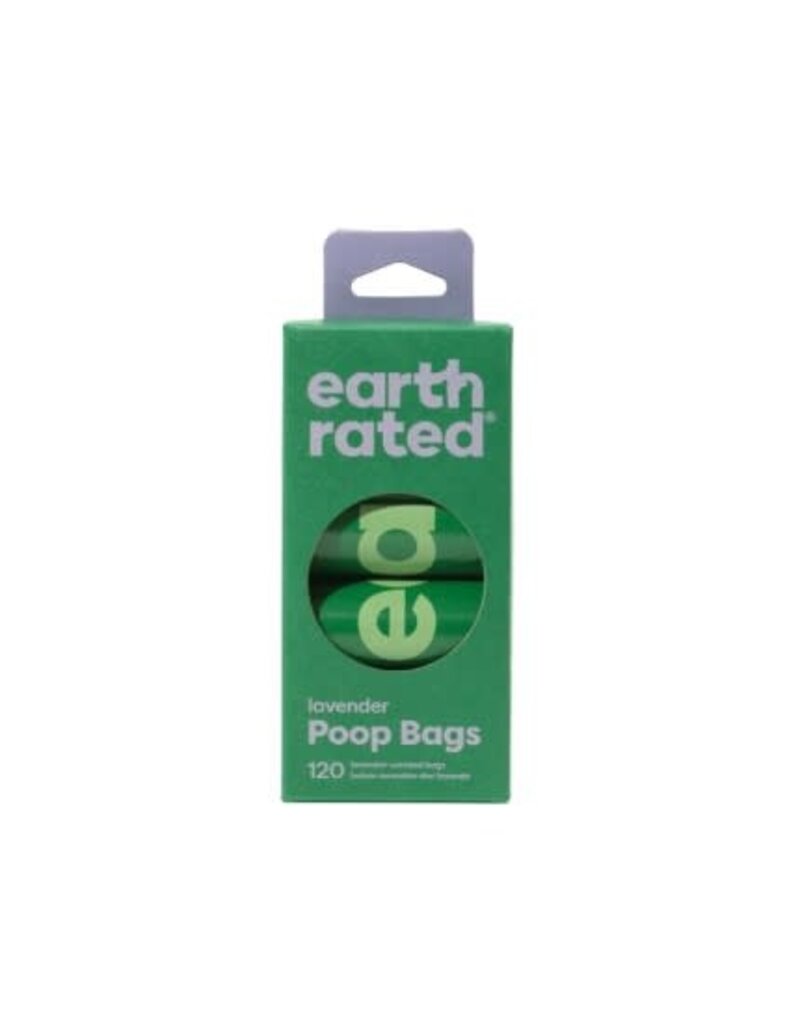 Earth Rated Poop Bags Case 120 Eco-Friendly 8 Roll Bags Lavender