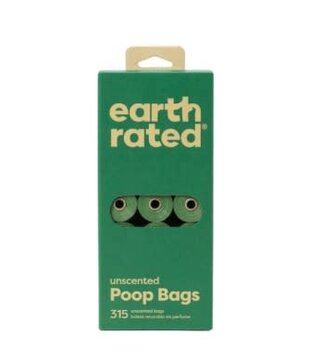 Earth Rated Poop Bags- Unscented 315ct 21pk Rolls