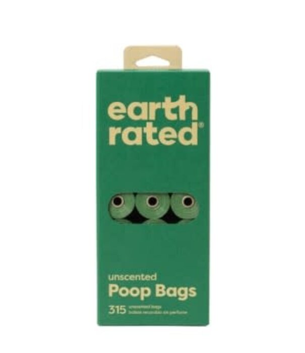 Earth Rated Poop Bags- Unscented 315ct 21pk Rolls