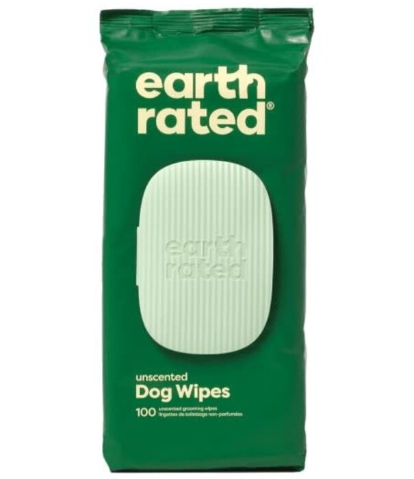 Earth Rated Dog Grooming Wipes Unscented 100 CT