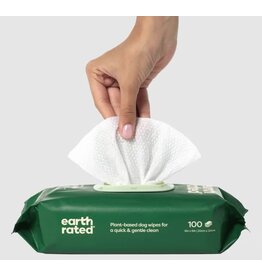 Earth Rated Dog Grooming Wipes Unscented 100 CT