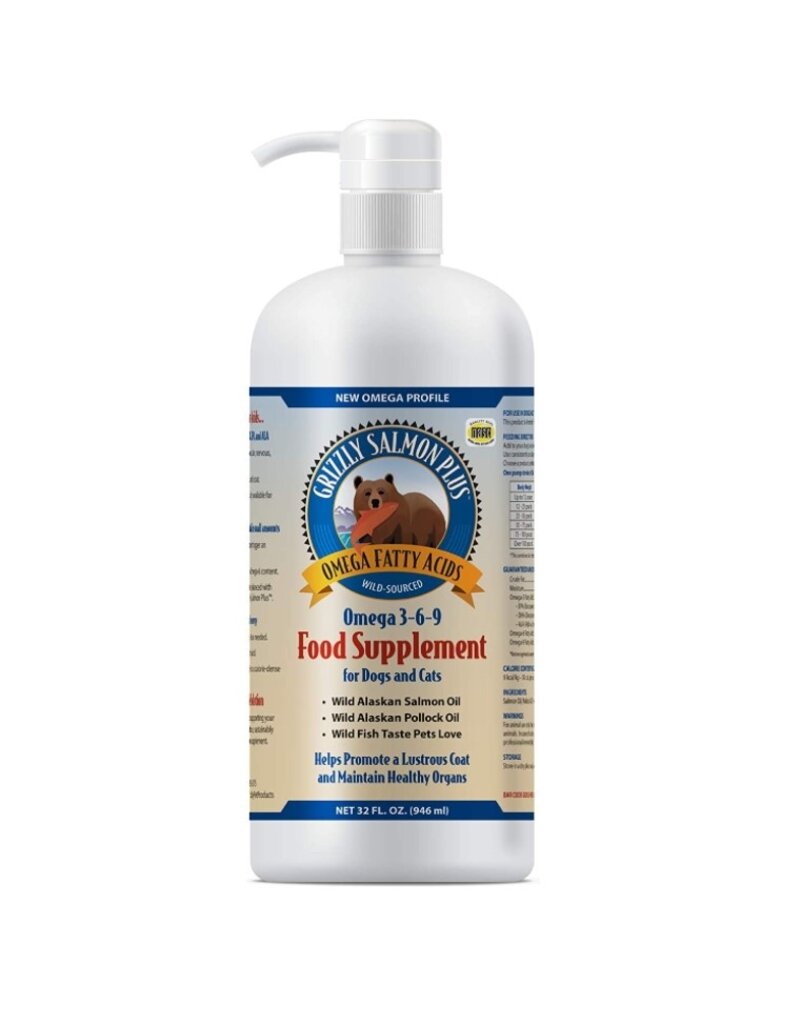 Grizzly Pet Products Grizzly Dog Salmon/Pollock Oil 8 OZ