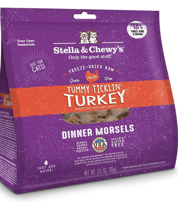 Stella & Chewy's Cat Freeze Dried Tummy Ticklin' Turkey Dinner 3.5 OZ