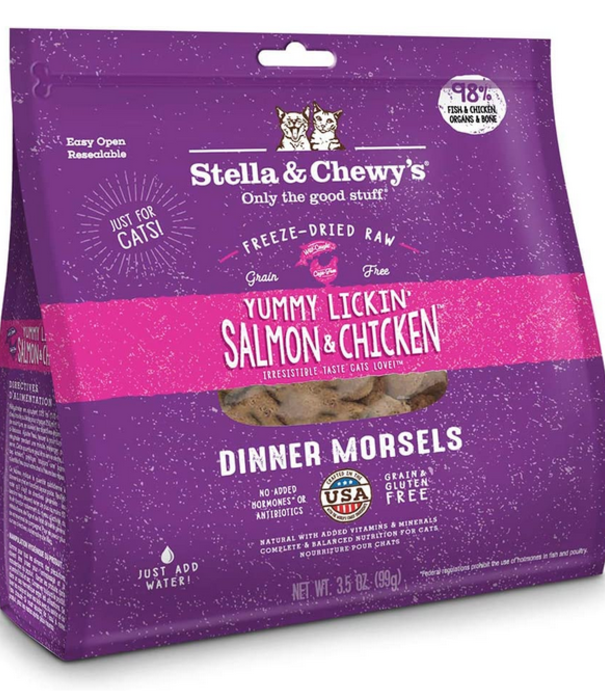 Stella & Chewy's Cat Freeze Dried Yummy Lickin' Salmon & Chicken Dinner 3.5 OZ