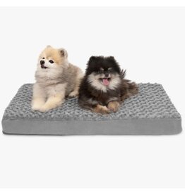FurHaven Pet FurHaven Ultra Plush Cooling Gel Top Deluxe Mattress Pet Bed Grey Medium