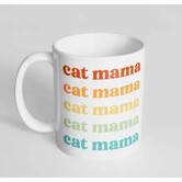 The Dapper Paw Retro Cat Mama Mug 11 oz
