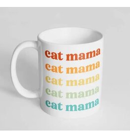 The Dapper Paw The Dapper Paw Retro Cat Mama Mug 11 oz