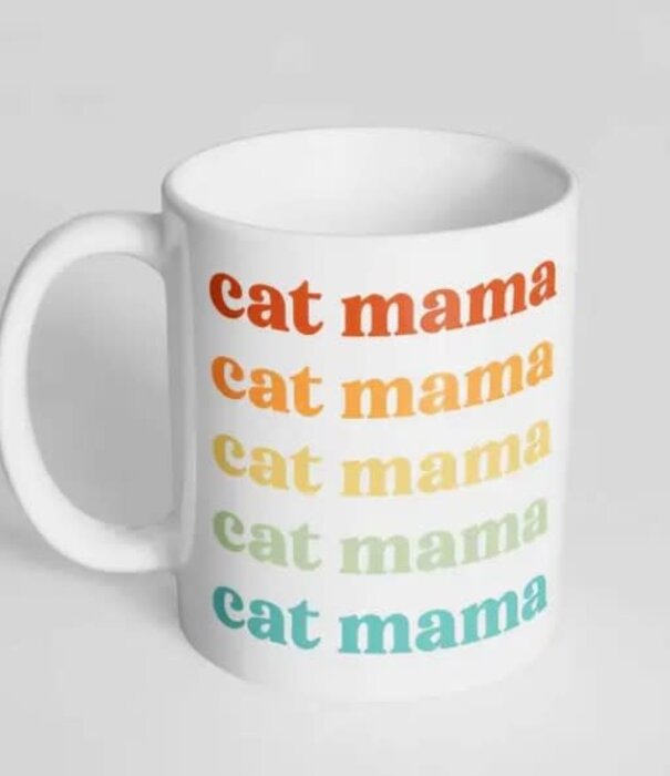 The Dapper Paw The Dapper Paw Retro Cat Mama Mug 11 oz
