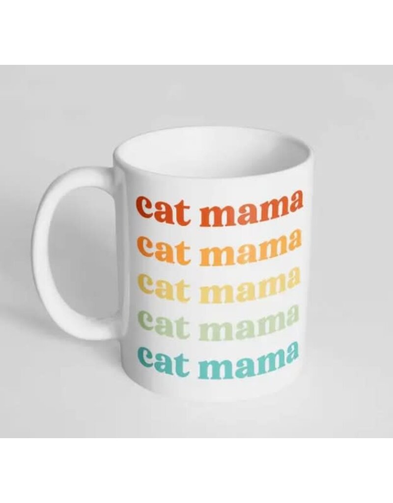 The Dapper Paw The Dapper Paw Retro Cat Mama Mug 11 oz