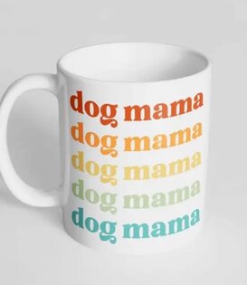 The Dapper Paw Retro Dog Mama Mug 11 oz