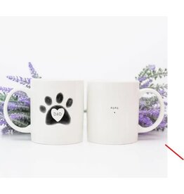Susan Case Designs Dog Dad Mug with Paw Print Mug