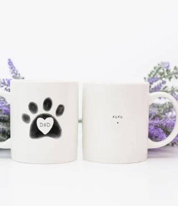 Susan Case Designs Susan Case Designs Dog Dad Mug with Paw Print Mug