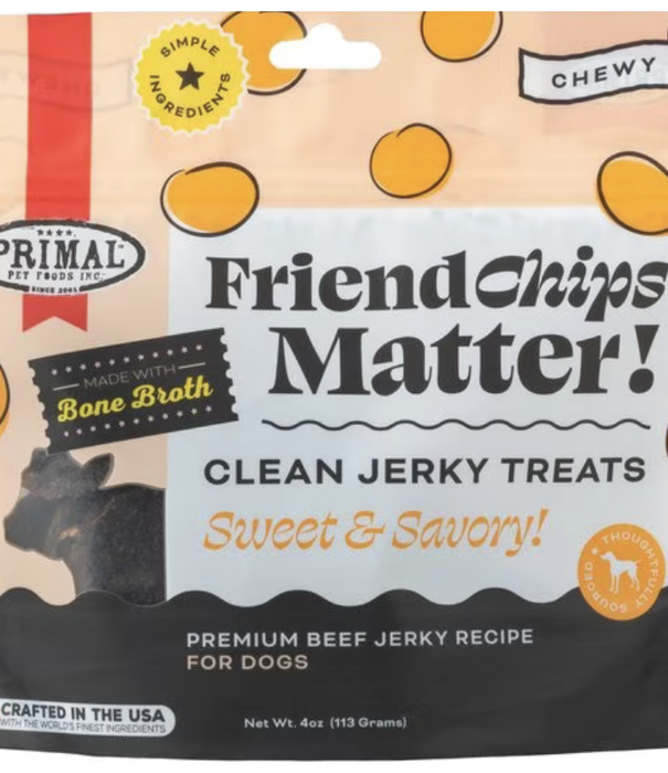 Primal Broth FriendChips Matter Dog Treat 4 Oz Beef