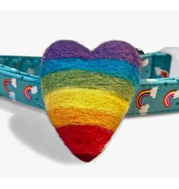 Very Vintage Designs Very Vintage Designs Rainbow Heart Felt Collar Attachment