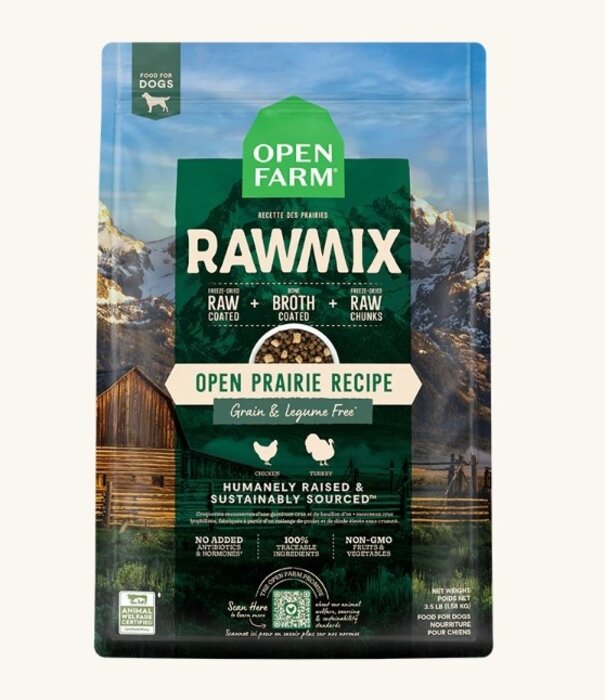 Open Farm Dry Dog Grain Free RawMix Open Prairie 3.5 LB