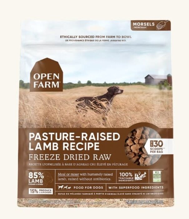 Open Farm Freeze Dried Raw Dog Food Lamb 13.5 Oz