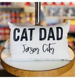 521handmade 521handmade Cat Dad Throw Pillow